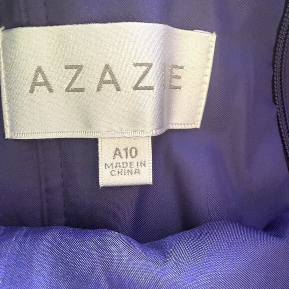 Azazie bridesmaid dress prom Size A10 deep purple like tag not stock  pics - Picture 1 of 10